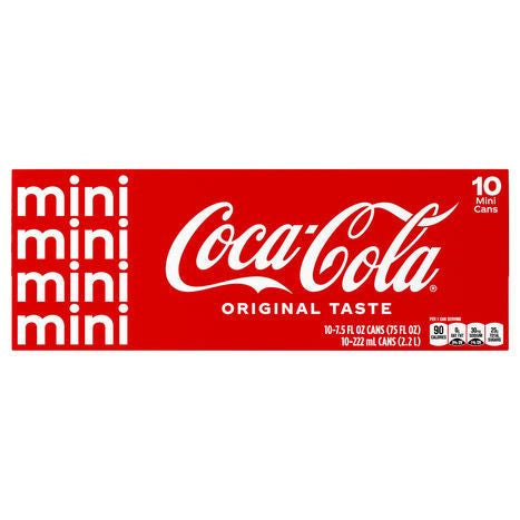 Coca-Cola Soda, Original Taste, Mini - 10 x 7.5 Fluid Ounces