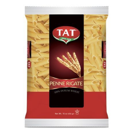 Tat 100% Durum Wheat Penne Rigate Pasta - 16 Ounces