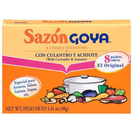 Sazon Goya Seasoning, Coriander & Annatto - 1.41 Ounces