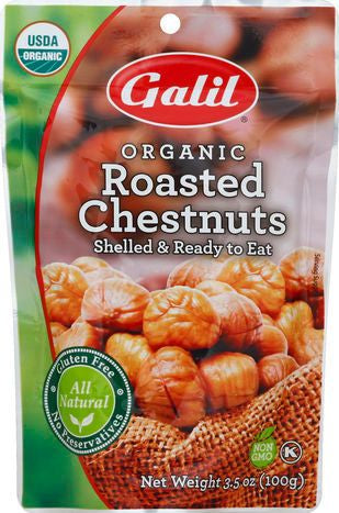 Galil Chestnuts, Organic, Roasted - 3.5 Ounces
