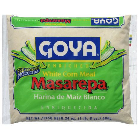 Goya Corn Meal, Enriched, White, Pre-Cooked - 24 Ounces