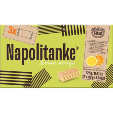 Kras Napolitanke Lemon Orange Wafers - 327 Grams