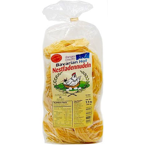 Bavarian Hof Nest Fadennudeln Egg Noodles - 500 Grams