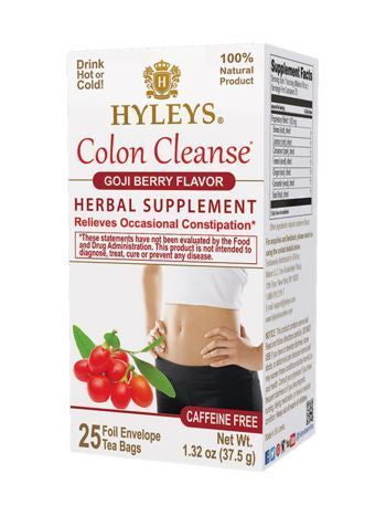 Hyleys Colon Cleanse Goji Berry Herbal Tea Bags - 25 Count