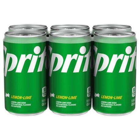 Sprite Soda, Lemon-Lime, 6 Pack - 6 x 7.5 Fluid Ounces