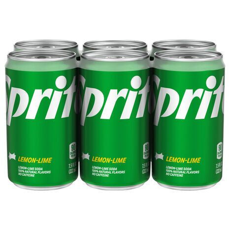 Sprite Soda, Lemon-Lime, 6 Pack - 6 x 7.5 Fluid Ounces