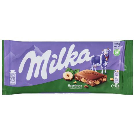 Milka Broken Hazelnut Chocolate - 90 Grams