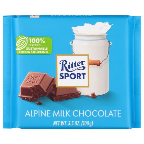 Ritter Sport Alpine Milk Chocolate - 3.5 Ounces