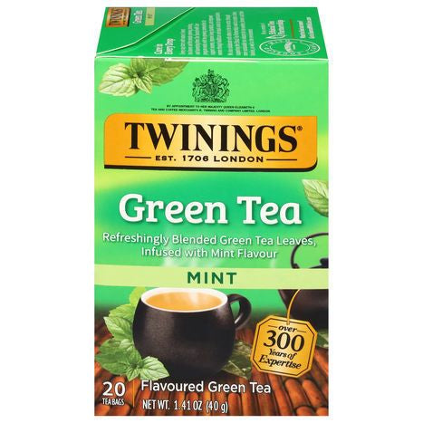 Twinings Flavoured Green Tea, Mint - 20 Tea Bags