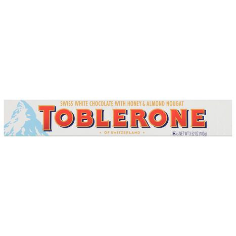 Toblerone Chocolate, White, Swiss - 3.52 Ounces