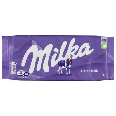 Milka Alpine Milk Chocolate - 90 Grams