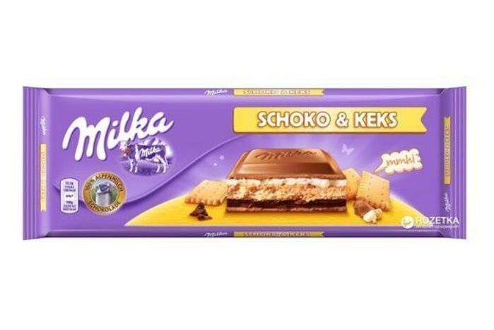 Milka Schoko & Keks Chocolate Bar - 10.5 Ounces