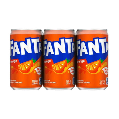 Fanta Soda, Orange, 6 x 7.5 fl oz