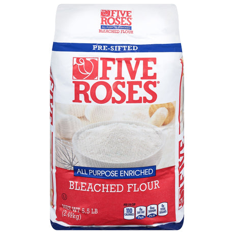 Five Roses Bleached Flour, All Purpose Enriched, Pre-Sifted 5.5 lb