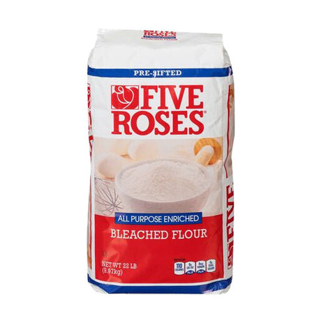Five Roses Bleached Flour, All Purpose Enriched, Pre-Sifted, 22 lb
