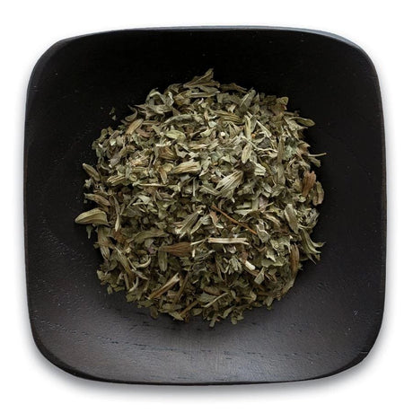 Dried lemon balm (Melissa officinalis) leaf for herbal tea