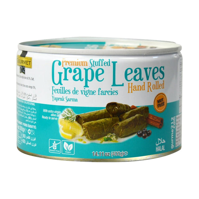 Gourmet212 Stuffed Grape Leaves (Dolma) Ready Meze, 14.1 oz / 400 g