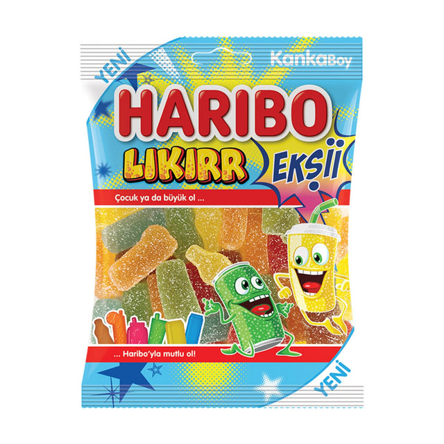 Haribo Likirr Eksi sour gummies, 70 g bag