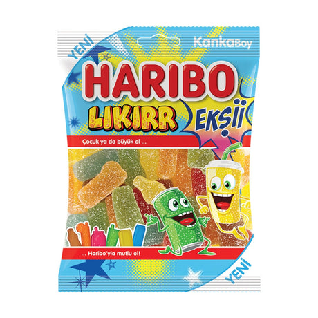 Haribo Likirr Eksi sour gummies, 70 g bag
