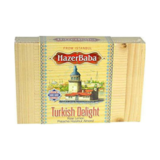 Hazer Baba Assorted Wooden Turkish Delight 227 g - front of pack