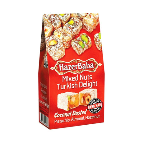 Hazer Baba Mixed Nuts Turkish Delight Coconut Dusted 100 g