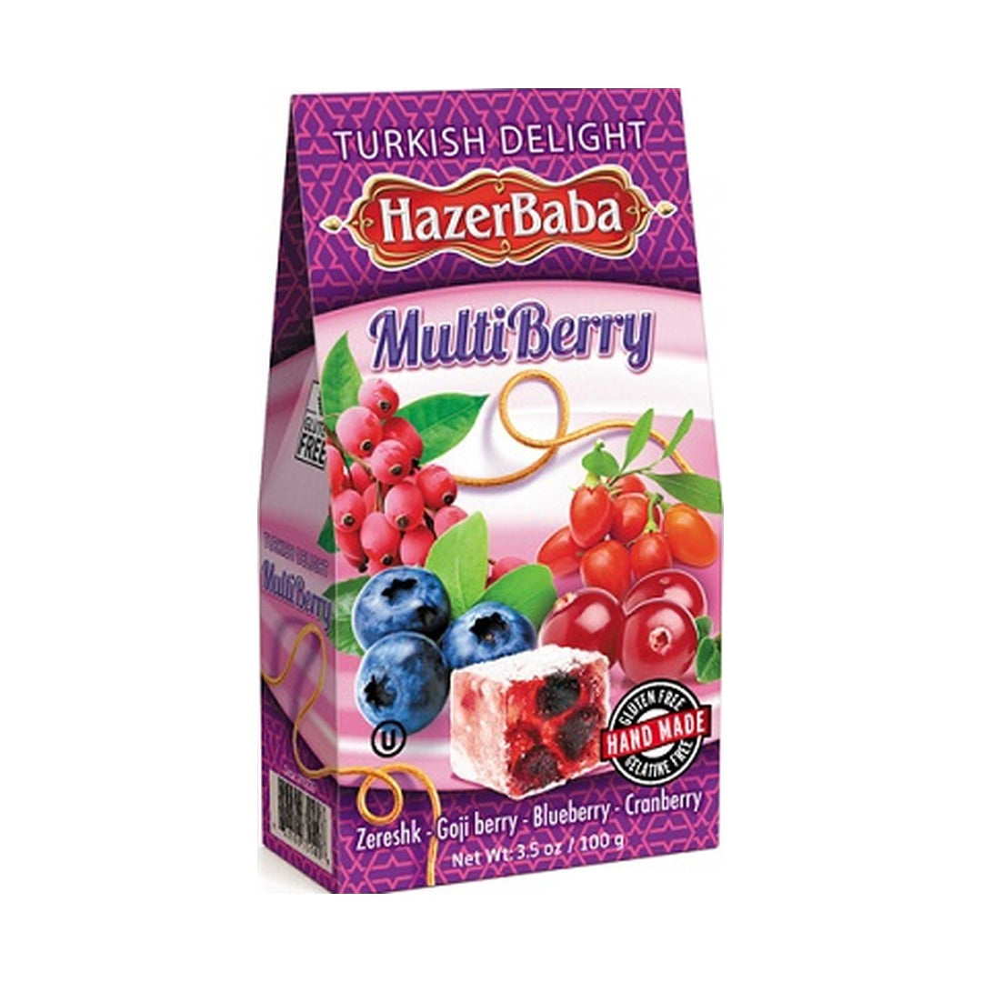 Hazer Baba Multiberry Turkish Delight 100 g - front of pack