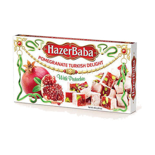 Hazerbaba Pomegranate Turkish Delight with Pistachios, 454 g
