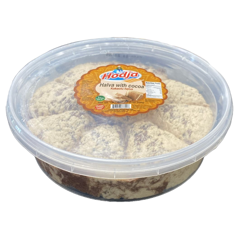 Hodja Cocoa Halva 500 g - tub with label