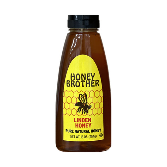 Honey Brother Linden Honey 454 g - front of pack