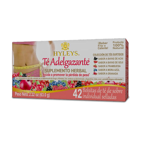Hyleys Slim Tea Collection Kit, 42 Tea Bags Assorted Program Box, 2.22 oz