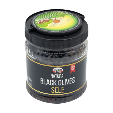 İkram Black Olives Sele, plastic jar with black lid, 780 g