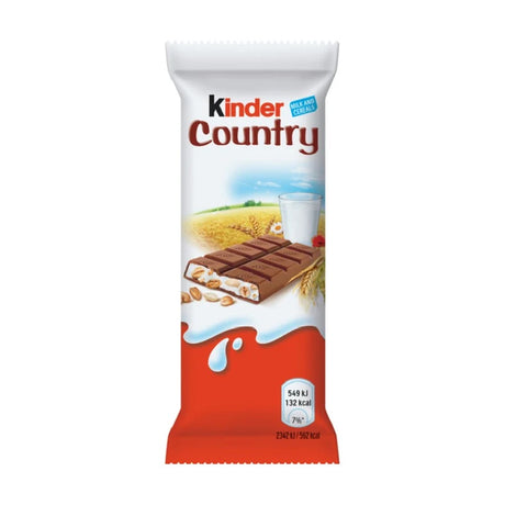 Kinder Country milk chocolate bar with cereals, 23.5 g