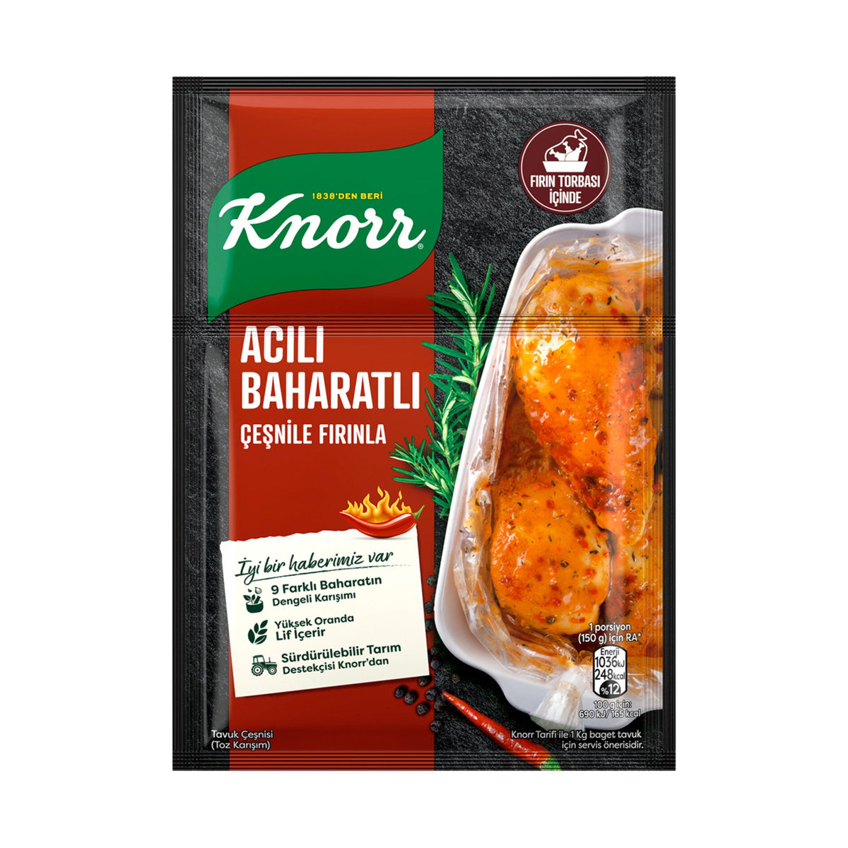 Knorr Acılı Baharatlı 31 g - front of pack
