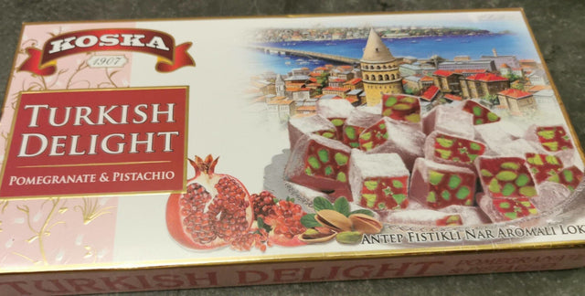 Koska 1907 Turkish Delight, Pomegranate & Pistachio (Nar Aromalı), 400 g box