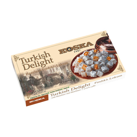 Koska Turkish Delight with hazelnut (Findikli Lokum), 500 g box