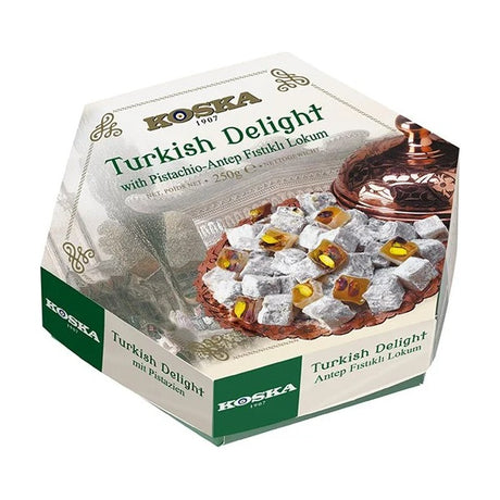 Koska Turkish Delight with pistachio (Antep Fistikli Lokum), 250 g box