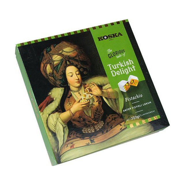 Koska Turkish Delight with pistachio (Antep Fistikli Lokum), 350 g box