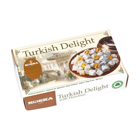 Koska Turkish Delight with hazelnut (Findikli Lokum), 125 g box
