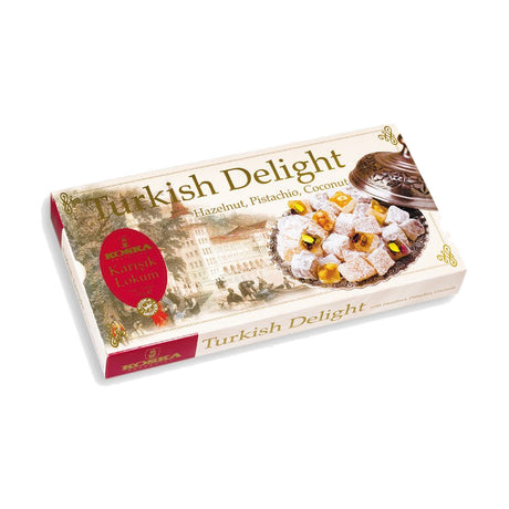 Koska Turkish Delight with hazelnut, pistachio and coconut (Karışık Lokum), 500 g box