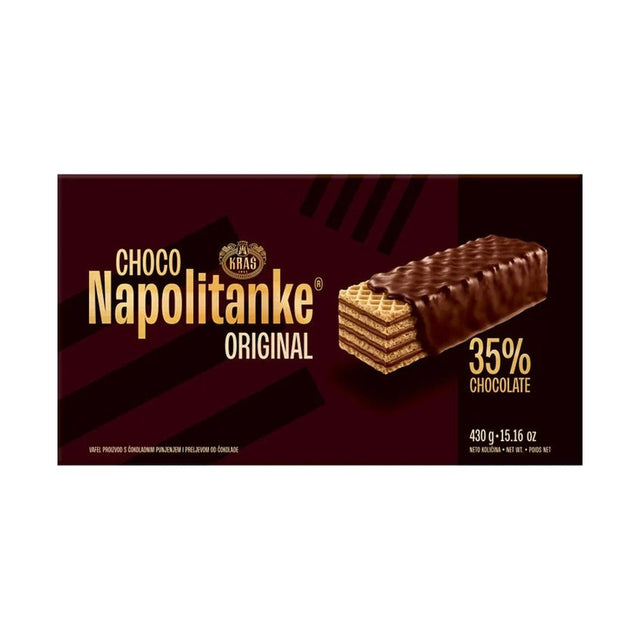Kras Napolitanke Chocolate Covered Wafers 430 g - front of pack