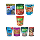 Kuruyemiş & Çerez Box, 8 packs: Peyman Çıtlıyo black sunflower seeds, Tadım sunflower seeds, Tadım roasted chickpeas, Peyman Bahçeden mixed nuts, hazelnuts and peanuts, Tadım mixed nuts festival, Galil roasted salted pistachios