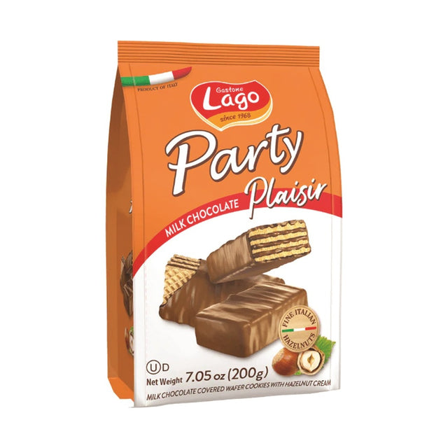 Lago Party Wafers - Plaisir Chocolate Covered 200 g - front of pack