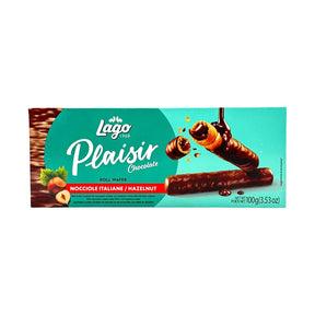 Lago Plaisir Roll Coated Hazelnut 100 g - front of pack