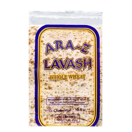Whole wheat lavash wrap bread