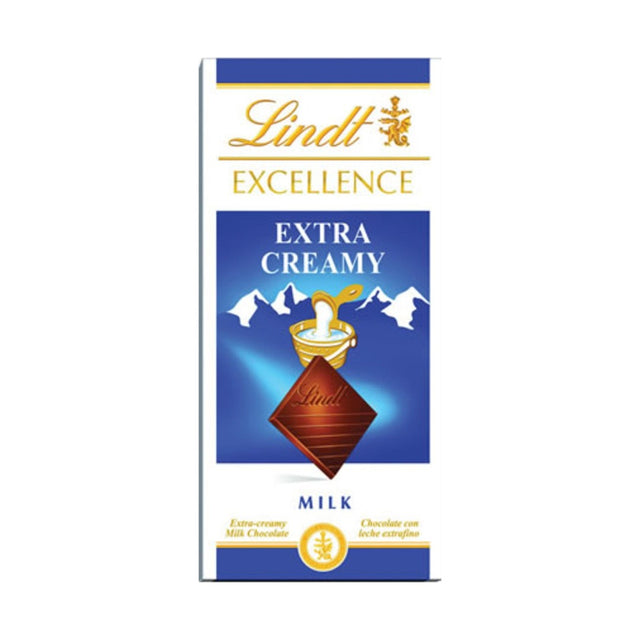Lindt Excellence Extra Creamy Milk Chocolate 100 g, front