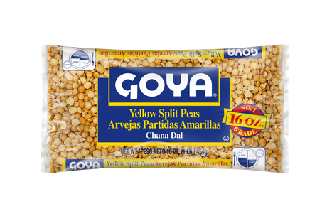 Goya Yellow Split Peas, 16 oz bag, front of pack