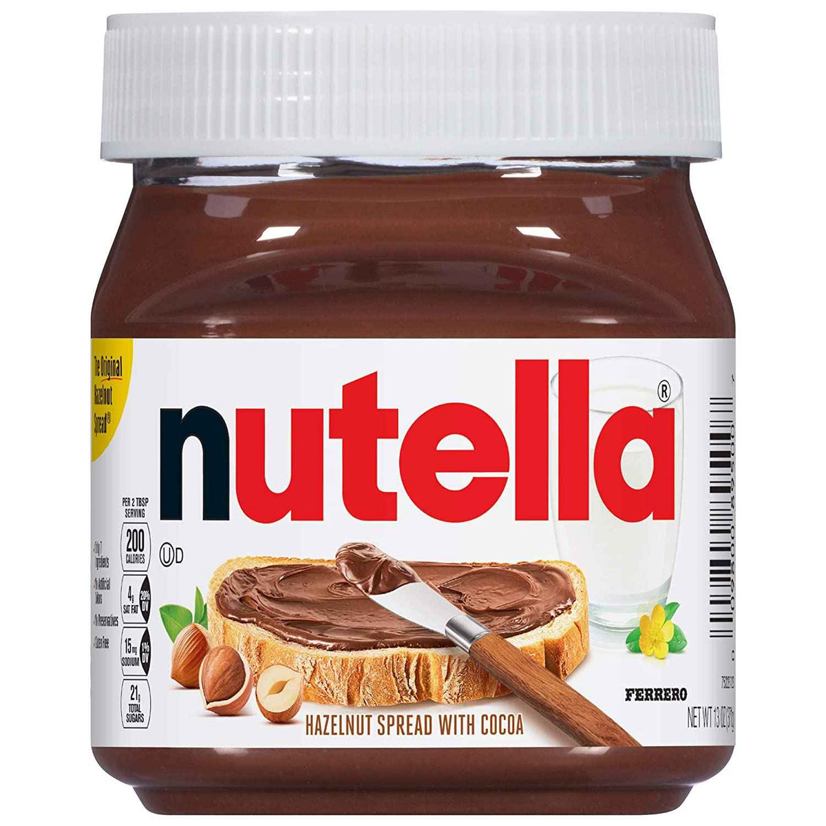 Nutella Hazelnut Spread with Cocoa, 13 oz (371 g) jar, front