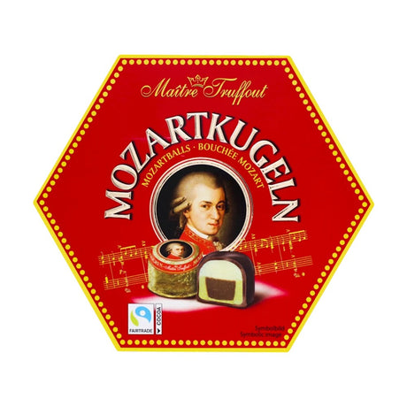 Maitre Truffout Mozartkugeln chocolate balls, 300 g hexagon box