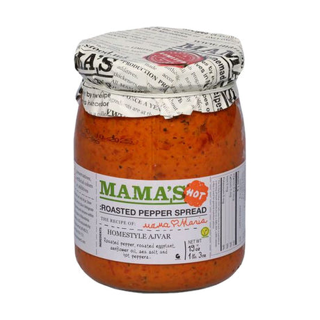 Mama's Roasted Pepper Spread, Homestyle Ajvar, Hot, 19 oz