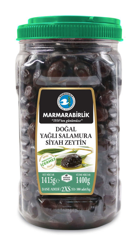 Marmara Birlik Black Olives 2Xs 1400G - front of pack